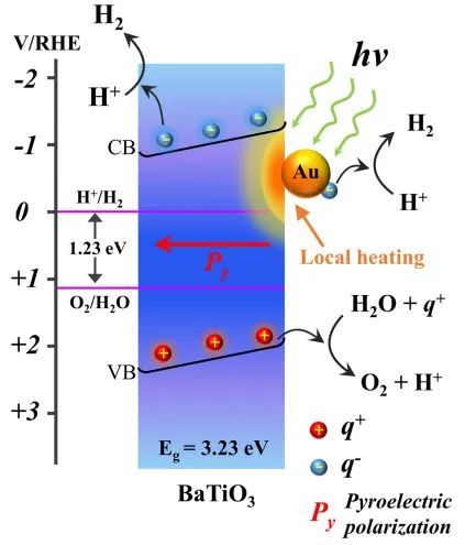 Nature子刊：Au的等離子體局部加熱，加速BaTiO3納米粒子催化制氫