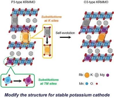 魯兵安/于馨AEM：高性能鉀正極的層間工程和表面取代錳基自演化
