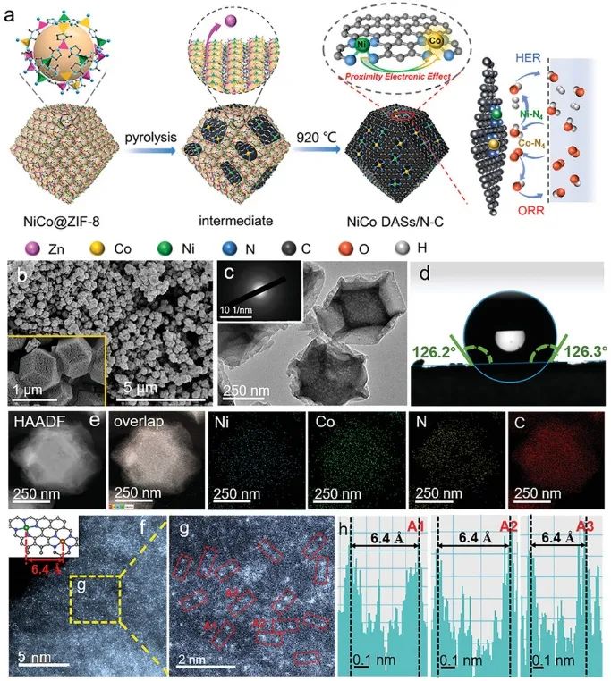 中石油（華東）潘原AFM：NiCo DASs/N-C助力電催化ORR和HER