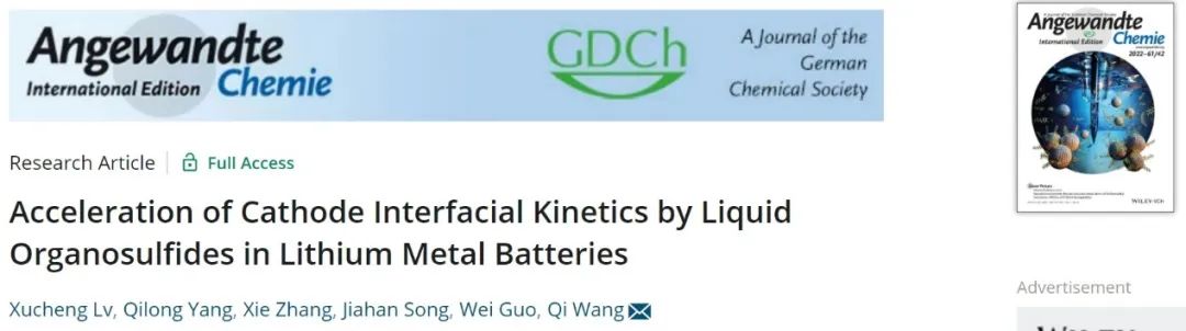 8篇電池頂刊：夏永姚、王春生、王飛、陳人杰、李麗、李成超、楊植、楊碩、蔡冬、程濤、王琦等成果！