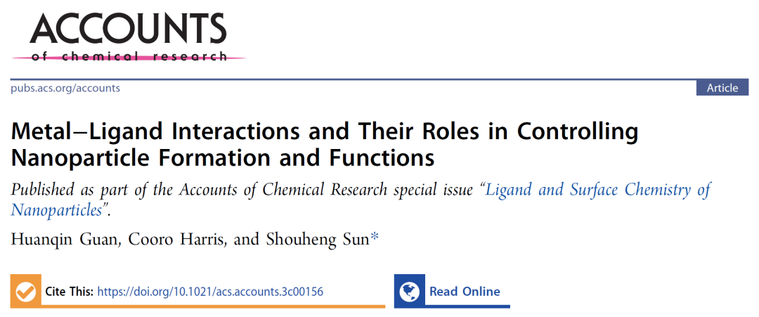 PNAS與Acc. Chem. Res.綜述共同聚焦！從構(gòu)-效角度闡述：表面配體修飾金屬催化劑