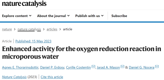 最新Nature Catalysis，在微孔中增強(qiáng)電催化氧還原活性！