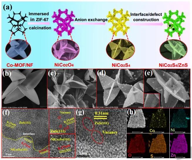 ????Angew.：金屬缺陷和表面化學(xué)重構(gòu)協(xié)同，助力NiCo2S4/ZnS異質(zhì)結(jié)優(yōu)異的電催化性能