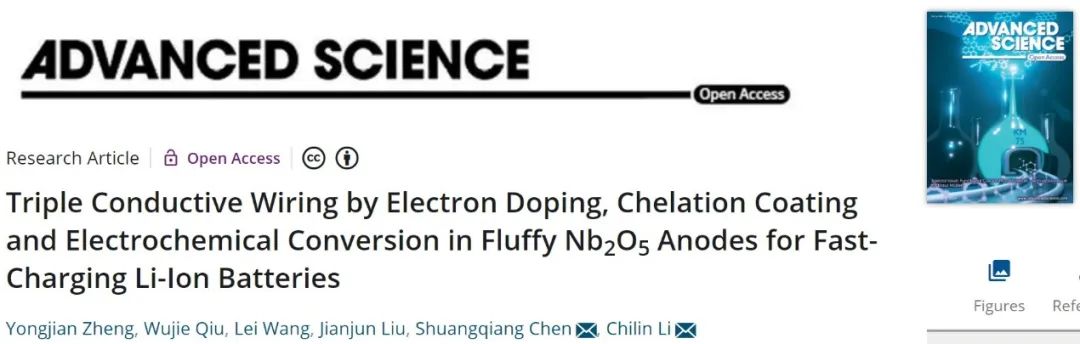 李馳麟/陳雙強Adv. Sci.：循環(huán)可達8500次，長壽命快充鋰電負極！