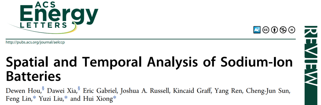 ACS Energy Lett.綜述：用于鈉離子電池時空分析的先進原位表征技術