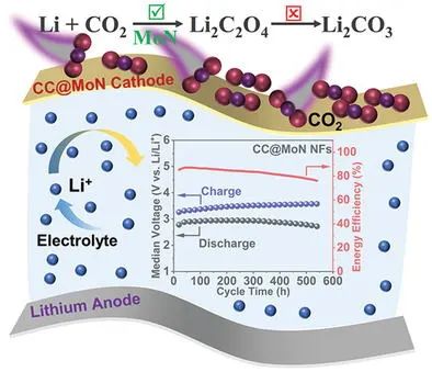 程建麗/王斌AFM: 無粘結(jié)劑MON納米纖維催化劑助力高能效柔性Li-CO2電池