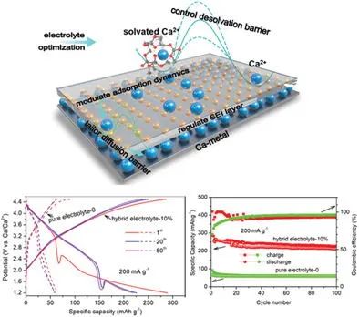 王成新/田非AFM: 顯著增強(qiáng)鈣金屬電池存儲(chǔ)能力的電解液優(yōu)化和相間調(diào)節(jié)