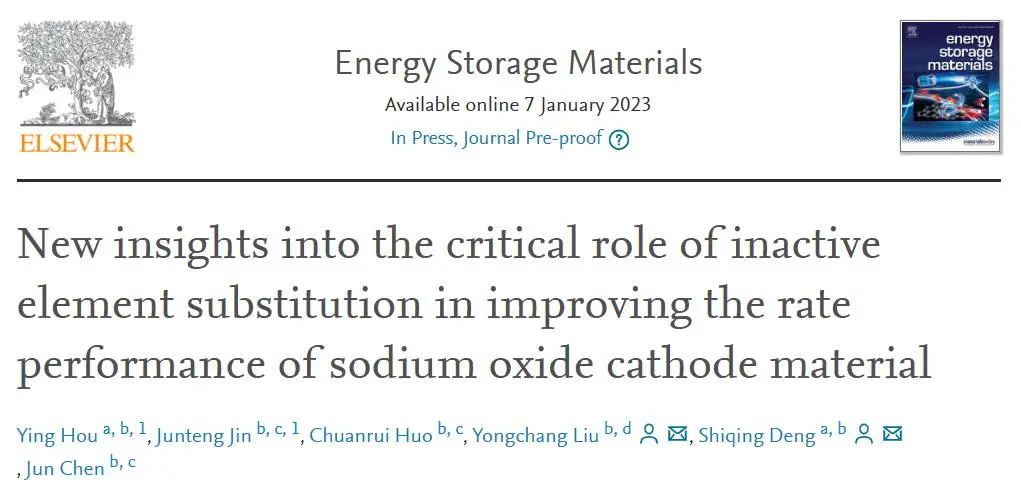 北科劉永暢/鄧世清EnSM: 惰性元素替代在提高鈉氧化物正極材料倍率性能關(guān)鍵作用中的新見解