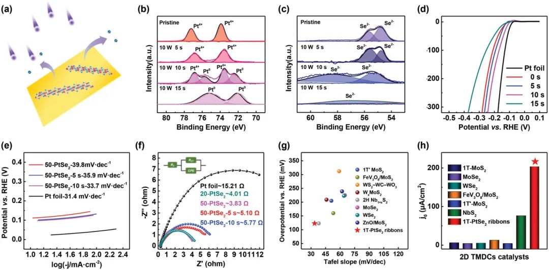 AFM：大規(guī)模、可控的合成用于高效電催化析氫的超薄PtSe2帶