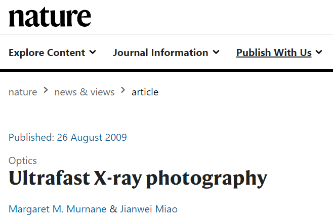 太強(qiáng)了！10篇Nature、Science正刊，X射線和電子新穎成像方法的先驅(qū)ULCA繆建偉