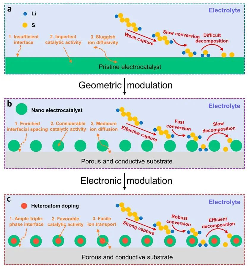 ACS Nano：通過幾何/電子調(diào)解器調(diào)制引導Li-S電池的雙向硫氧化還原作用