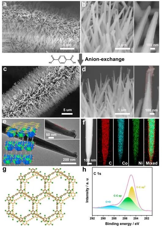 ACS Nano: 構(gòu)建Ni/Co-MOFs/氫取代石墨炔界面，實現(xiàn)高效硝酸鹽電合成氨