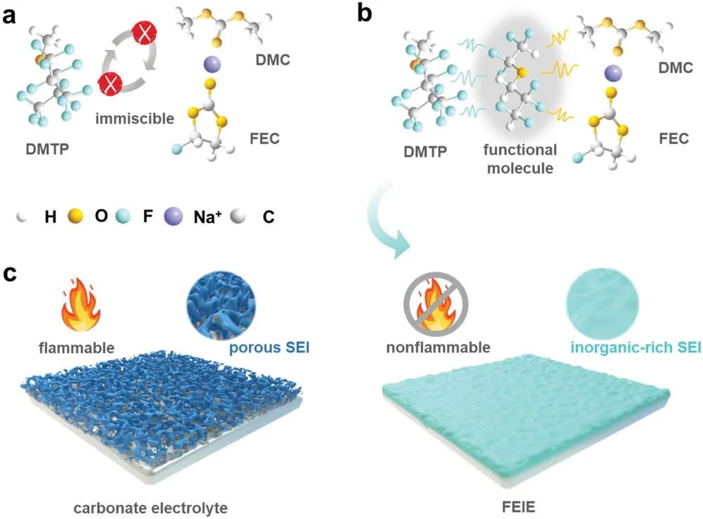 同濟(jì)羅巍AFM: 通過(guò)功能分子在鈉金屬電池電解液中植入滅火烷基