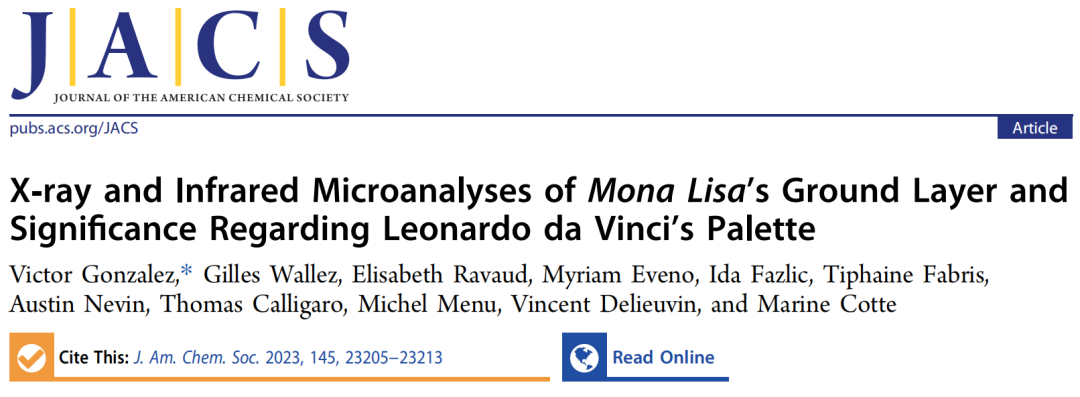 《蒙娜麗莎》，竟然發(fā)了一篇JACS！達(dá)芬奇或許是偉大的化學(xué)家！
