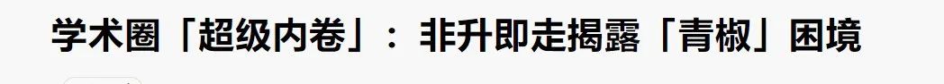 青年教師淪為“科研民工”，“非升即走”終于引發(fā)兩會關注！