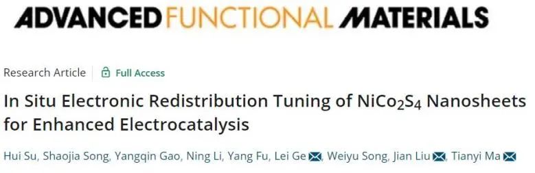 催化日報頂刊集錦：Angew./AFM/Small Methods/NML/ACS Catal./ACB等成果