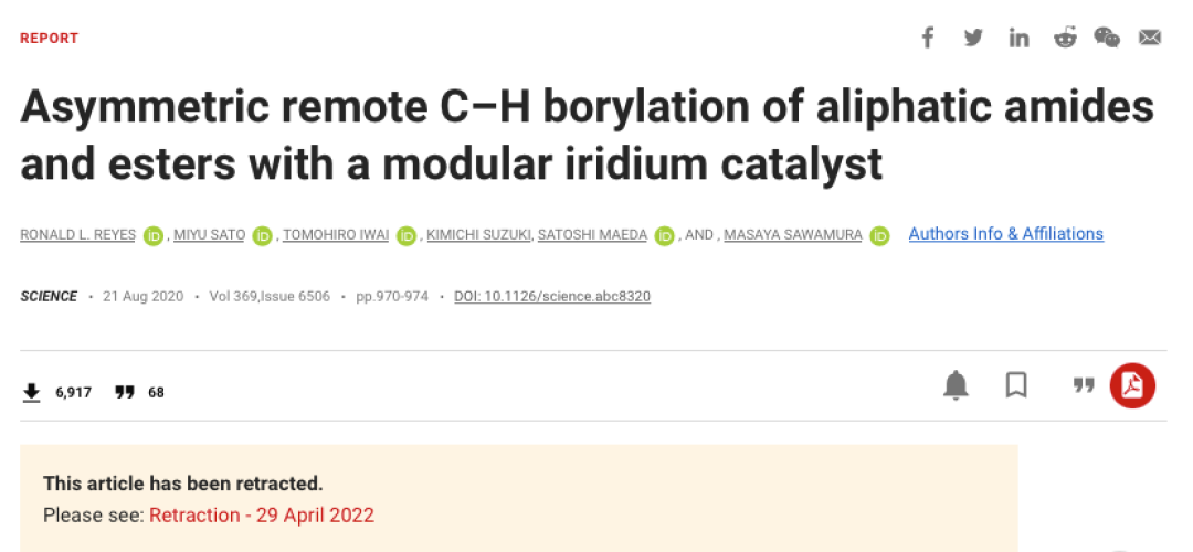 學(xué)生坑導(dǎo)師！Science被撤稿后，他再次背靠背撤稿兩篇JACS！