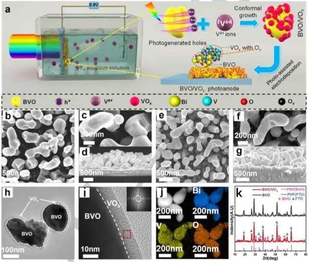 黃維/王松燦/王連洲等Angew.: 含有氧空位的活性VOx層，助力BiVO4光電陽極實(shí)現(xiàn)高效光電化學(xué)水分解