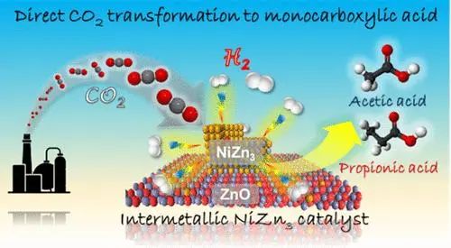 ?ACS Catal.：CO2在Ni-Zn金屬間化合物催化劑上直接催化轉(zhuǎn)化合成一元羧酸