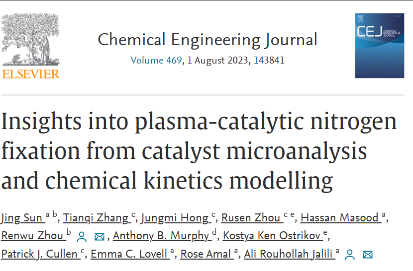 【DFT+實(shí)驗(yàn)】Chem. Eng. J.: 等離子體催化固氮的催化劑微觀分析與化學(xué)動力學(xué)建模