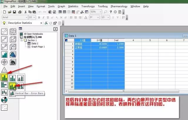 SigmaPlot制圖：柱狀圖制作實例講解教程帶你快速入門