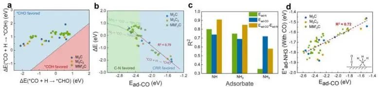 喬世璋/焦研JACS：理論計算+機(jī)器學(xué)習(xí)，揭示Mxene上C-N電偶聯(lián)反應(yīng)的活性和選擇性路線