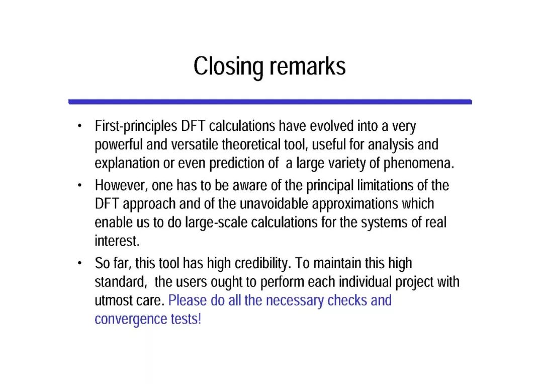 First-Principles計(jì)算之前保證計(jì)算可信的必要工作