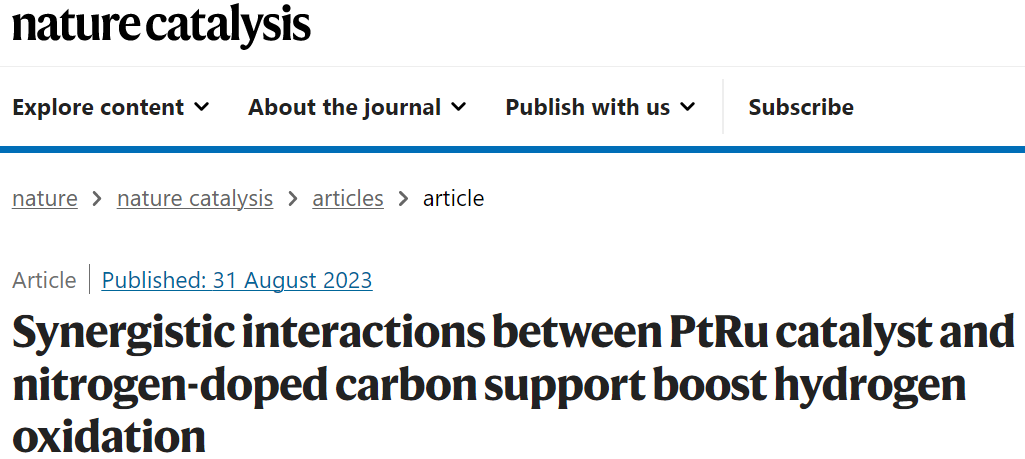?胡喜樂等，最新Nature Catalysis！氫氧交換膜燃料電池新進展！