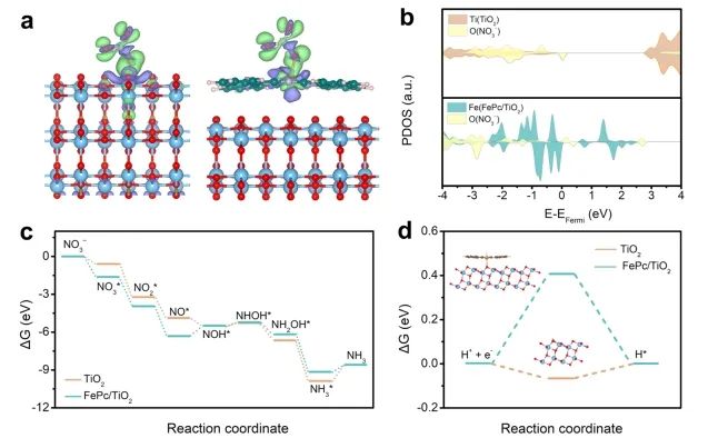 支春義/彭超/郭瑛Nature子刊：構(gòu)建FePc/TiO2催化劑，實(shí)現(xiàn)酸性電化學(xué)NO3?高效還原為NH3