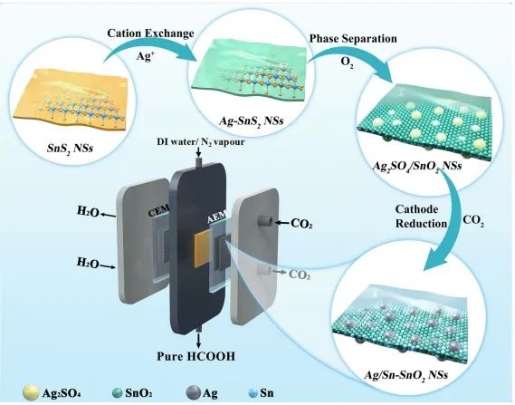 重慶大學(xué)Nano-Micro Letters：構(gòu)建強(qiáng)耦合Ag/Sn-SnO2，用于高電流下還原CO2制HCOOH