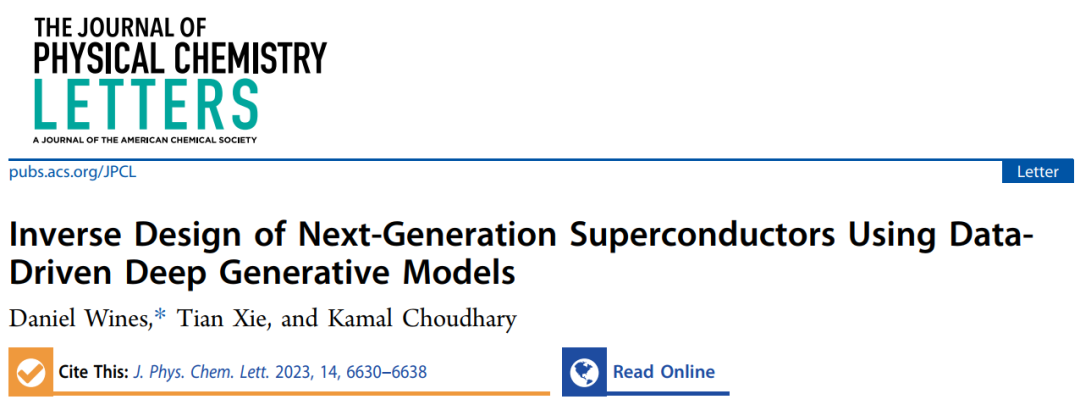 【AI+材料】JPCL：深度生成式模型逆向設(shè)計(jì)超導(dǎo)材料！
