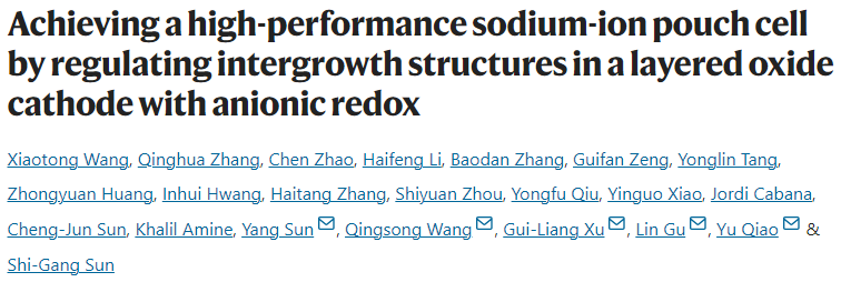 五校聯(lián)合，最新Nature Energy！