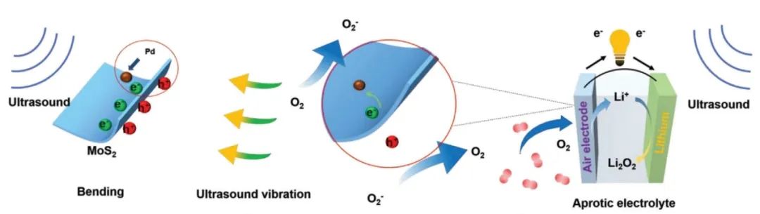 ?吉大/長春理工AEM：基于MoS2/Pd 正極壓電催化和能帶彎曲助力Li?O2電池