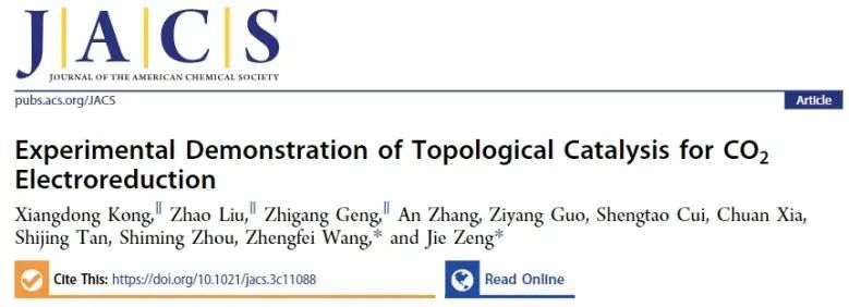 ?中科大JACS：電化學(xué)測(cè)試結(jié)合理論計(jì)算，揭示拓?fù)湫?yīng)在CO2電還原中的作用