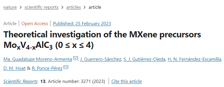 【純計(jì)算】Sci. Rep.：MXenes前體MoxV4?xAlC3 (0≤x≤4) 的理論研究