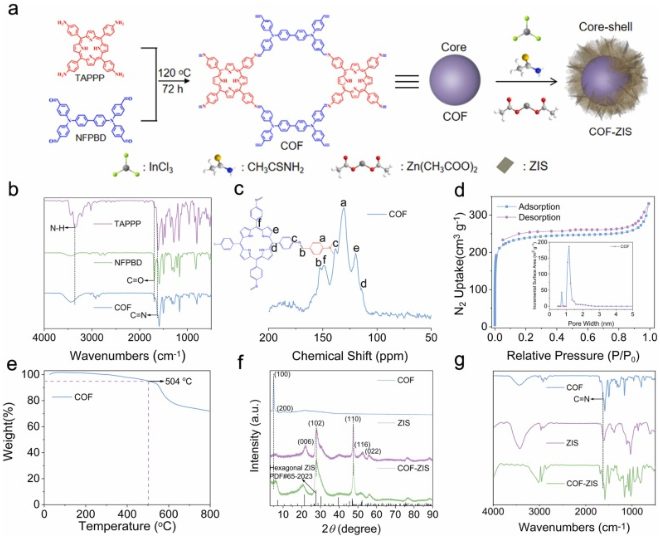 廣州大學(xué)/山東大學(xué)Nano Energy：給體-受體型COF-ZIS核殼結(jié)構(gòu)S型異質(zhì)結(jié)高效光催化析氫