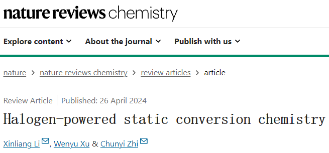 支春義/李新亮，最新Nature Reviews Chemistry！