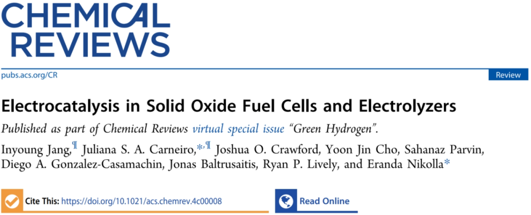 電催化領(lǐng)域，最新Chem. Rev.！