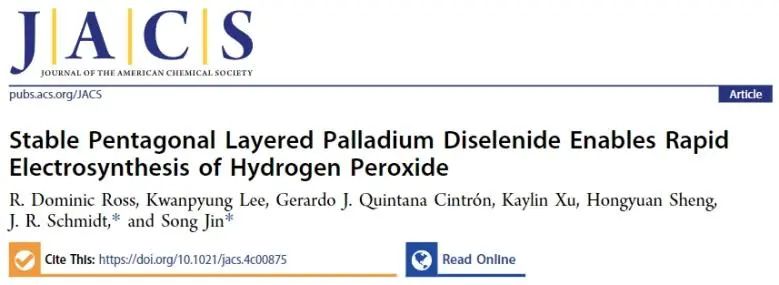 ?JACS: 計算+實驗！證實五邊形層狀PdSe2能夠快速電合成H2O2