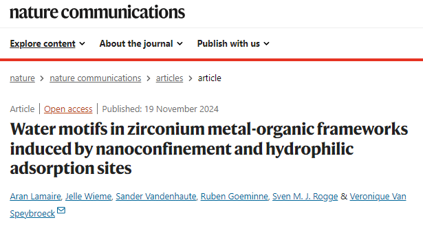 MOF，最新Nature子刊！