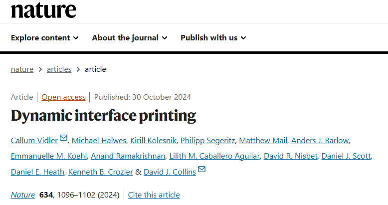 重磅！3D打印，再登頂Nature！