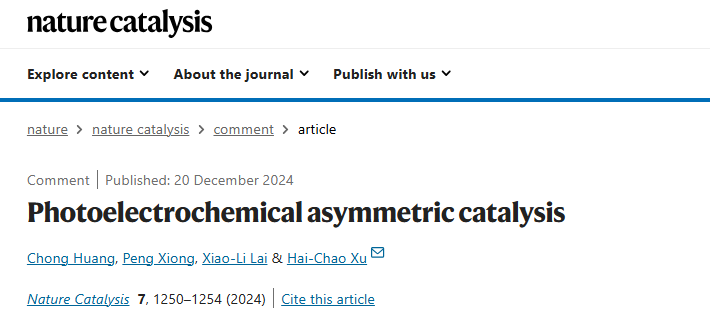 廈門大學(xué), Nature Catalysis評論文章！